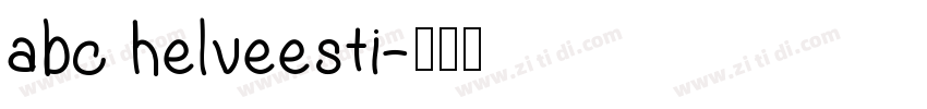 abc helveesti字体转换